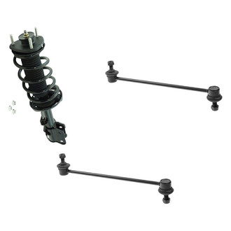 TRQ® - Front Passenger Side Complete Strut Assembly and Stabilizer Bar Link Kit