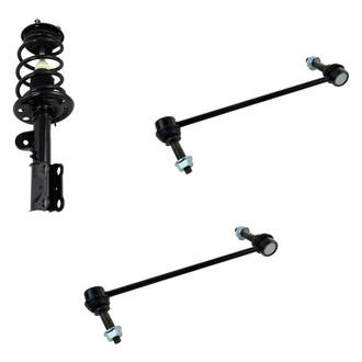 TRQ® - Front Passenger Side Complete Strut Assembly and Stabilizer Bar Link Kit