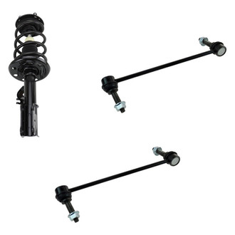 TRQ® - Front Passenger Side Complete Strut Assembly and Stabilizer Bar Link Kit