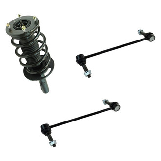 TRQ® - Front Passenger Side Complete Strut Assembly and Stabilizer Bar Link Kit