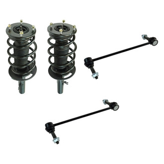 TRQ® - Front Passenger Side Complete Strut Assembly and Stabilizer Bar Link Kit