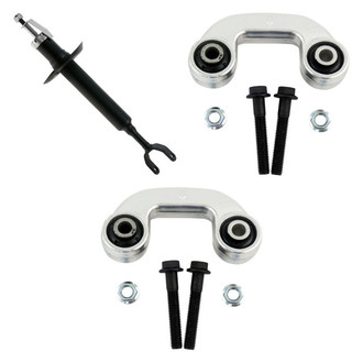 TRQ® - Front Passenger Side Shock Absorber and Stabilizer Bar Link Kit