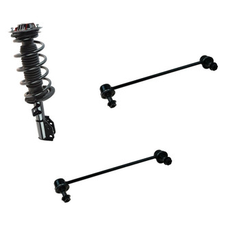 TRQ® - Front Passenger Side Complete Strut Assembly and Stabilizer Bar Link Kit