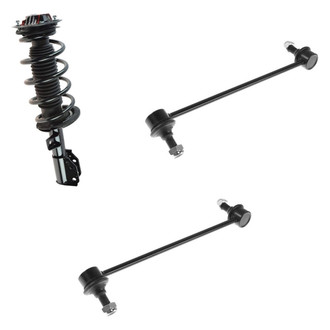 TRQ® - Front Passenger Side Complete Strut Assembly and Stabilizer Bar Link Kit