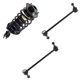 TRQ® - Front Passenger Side Complete Strut Assembly and Stabilizer Bar Link Kit