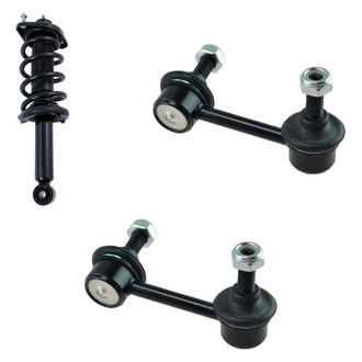 TRQ® - Rear Driver Side Complete Strut Assembly and Stabilizer Bar Link Kit