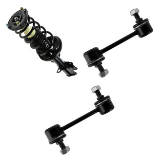 TRQ® - Rear Driver Side Complete Strut Assembly and Stabilizer Bar Link Kit