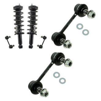 TRQ® - Rear Driver Side Complete Strut Assembly and Stabilizer Bar Link Kit