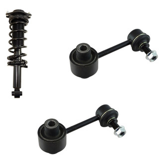 TRQ® - Rear Passenger Side Complete Strut Assembly and Stabilizer Bar Link Kit