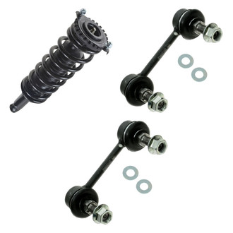 TRQ® - Rear Passenger Side Complete Strut Assembly and Stabilizer Bar Link Kit