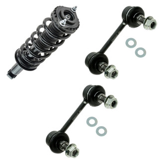 TRQ® - Rear Passenger Side Complete Strut Assembly and Stabilizer Bar Link Kit