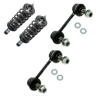TRQ® - Rear Passenger Side Complete Strut Assembly and Stabilizer Bar Link Kit
