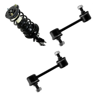TRQ® - Rear Passenger Side Complete Strut Assembly and Stabilizer Bar Link Kit