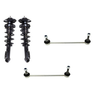 TRQ® - Rear Passenger Side Complete Strut Assembly and Stabilizer Bar Link Kit