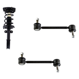 TRQ® - Rear Passenger Side Complete Strut Assembly and Stabilizer Bar Link Kit