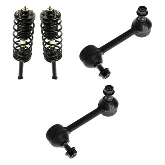 TRQ® - Rear Passenger Side Complete Strut Assembly and Stabilizer Bar Link Kit