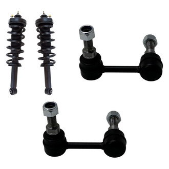 TRQ® - Rear Passenger Side Complete Strut Assembly and Stabilizer Bar Link Kit