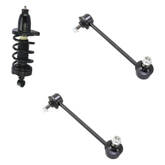 TRQ® - Rear Passenger Side Complete Strut Assembly and Stabilizer Bar Link Kit