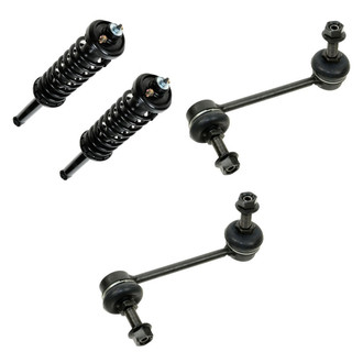 TRQ® - Rear Passenger Side Complete Strut Assembly and Stabilizer Bar Link Kit
