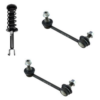 TRQ® - Rear Passenger Side Complete Strut Assembly and Stabilizer Bar Link Kit