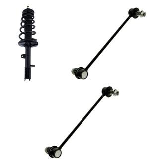 TRQ® - Rear Passenger Side Complete Strut Assembly and Stabilizer Bar Link Kit
