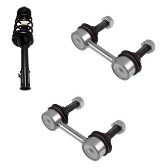TRQ® - Rear Passenger Side Complete Strut Assembly and Stabilizer Bar Link Kit