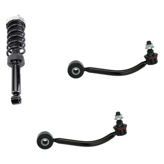 TRQ® - Rear Passenger Side Complete Strut Assembly and Stabilizer Bar Link Kit