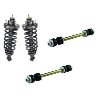 TRQ® - Rear Passenger Side Complete Strut Assembly and Stabilizer Bar Link Kit