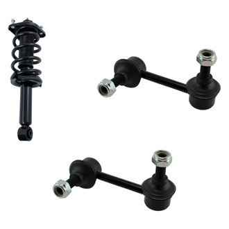 TRQ® - Rear Passenger Side Complete Strut Assembly and Stabilizer Bar Link Kit