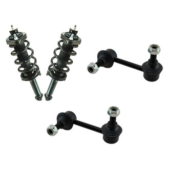 TRQ® - Rear Passenger Side Complete Strut Assembly and Stabilizer Bar Link Kit