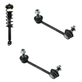 TRQ® - Rear Passenger Side Complete Strut Assembly and Stabilizer Bar Link Kit