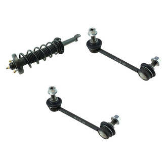 TRQ® - Rear Passenger Side Complete Strut Assembly and Stabilizer Bar Link Kit