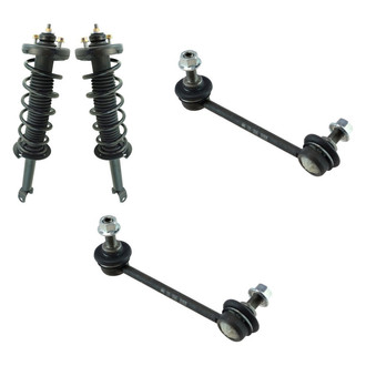 TRQ® - Rear Passenger Side Complete Strut Assembly and Stabilizer Bar Link Kit