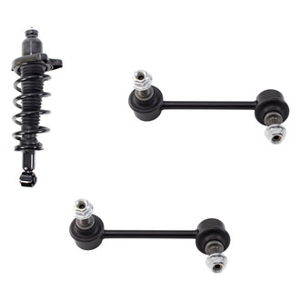 TRQ® - Rear Passenger Side Complete Strut Assembly and Stabilizer Bar Link Kit