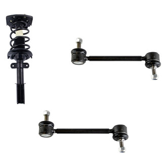 TRQ® - Rear Passenger Side Complete Strut Assembly and Stabilizer Bar Link Kit