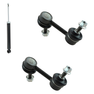 TRQ® - Rear Passenger Side Shock Absorber and Stabilizer Bar Link Kit