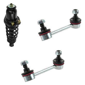 TRQ® - Rear Passenger Side Complete Strut Assembly and Stabilizer Bar Link Kit