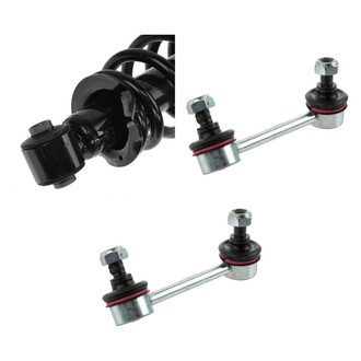 TRQ® - Rear Passenger Side Complete Strut Assembly and Stabilizer Bar Link Kit