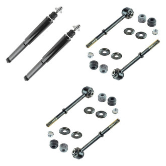 TRQ® BNDL-132547 - Front Shock Absorbers and Stabilizer Bar Link Kit
