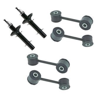 TRQ® - Front Shock Absorbers and Stabilizer Bar Link Kit