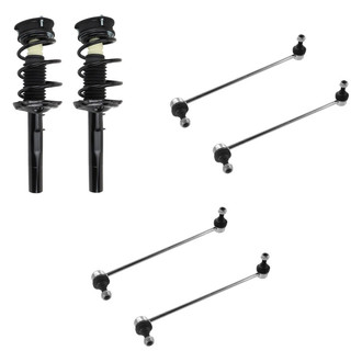TRQ® - Front Complete Strut Assemblies and Stabilizer Bar Link Kit