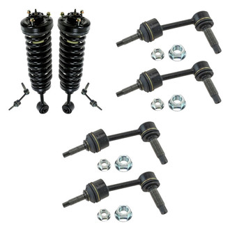 TRQ® - Front Complete Strut Assemblies and Stabilizer Bar Link Kit