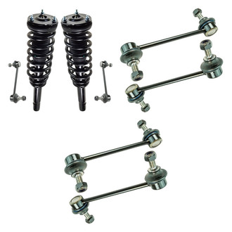 TRQ® - Front Complete Strut Assemblies and Stabilizer Bar Link Kit