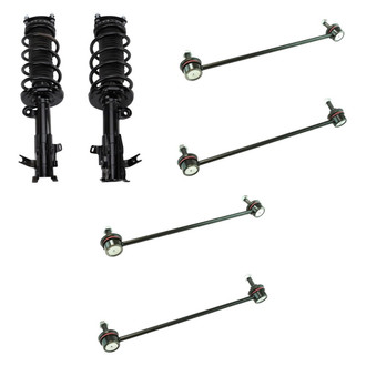 TRQ® - Complete Strut Assembly and Stabilizer Bar Link Kit
