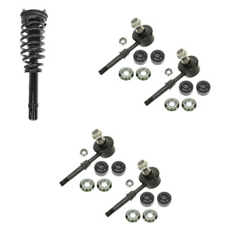 TRQ® BNDL-132723 - Front Complete Strut Assemblies and Stabilizer Bar Link Kit