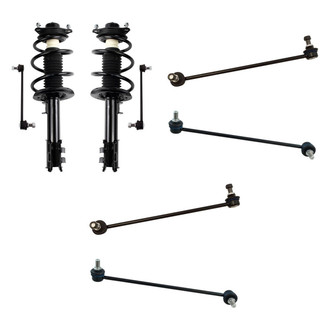 TRQ® - Front Complete Strut Assemblies and Stabilizer Bar Link Kit