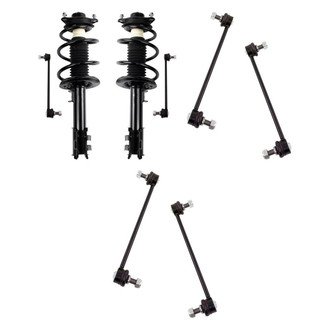 TRQ® - Front Complete Strut Assemblies and Stabilizer Bar Link Kit