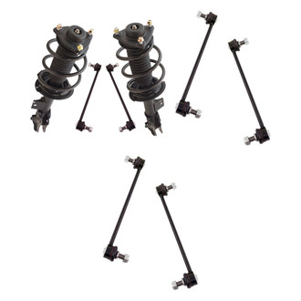 TRQ® - Front Complete Strut Assemblies and Stabilizer Bar Link Kit