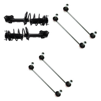 TRQ® BNDL-132838 - Front Complete Strut Assemblies and Stabilizer Bar Link Kit