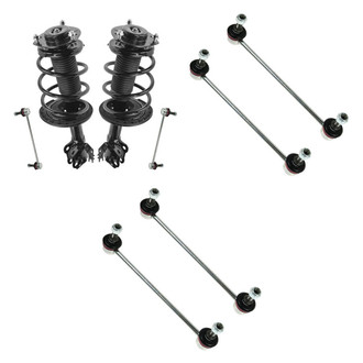 TRQ® - Front Complete Strut Assemblies and Stabilizer Bar Link Kit